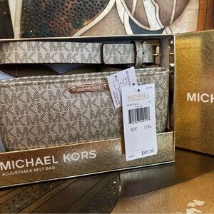 Michael Kors Metallic Gold Belt Bag